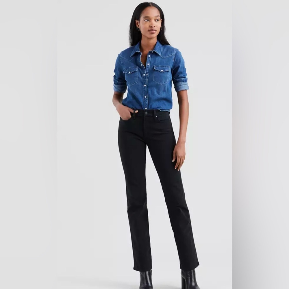 LEVI’s 314 Shaping Straight Black Jean- EUC -Sz 32x32🖤​